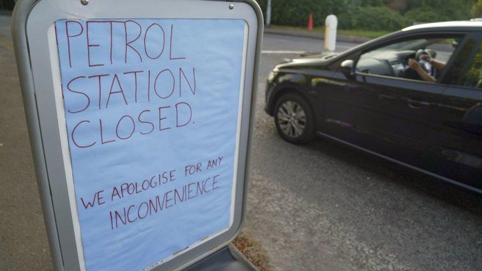 A sign outside a Tesco petrol station in Bracknell, Berkshire, on Friday