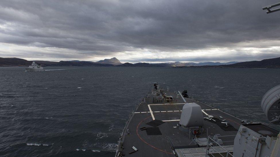 Warships off coast of Scotland