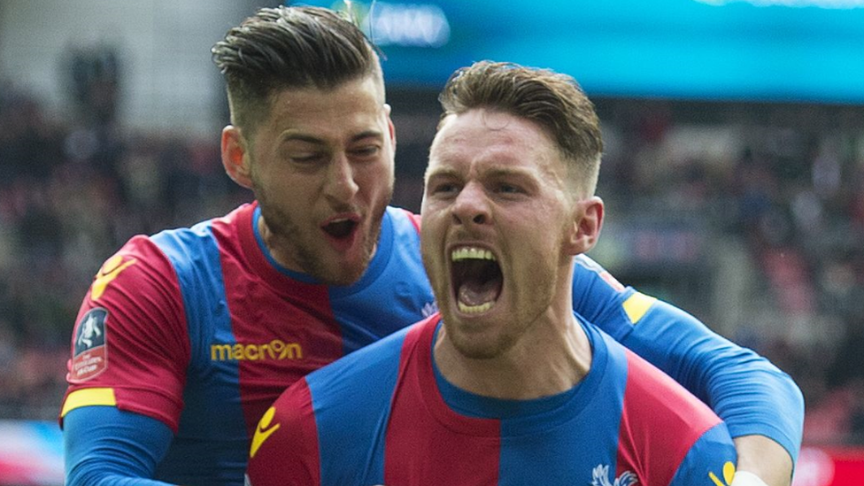 Crystal Palace celebrate scoring against Watford