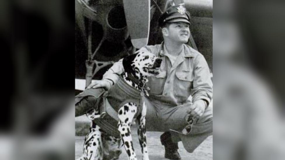 Major Jerry (dog) with his owner Col Lewis S Frederick