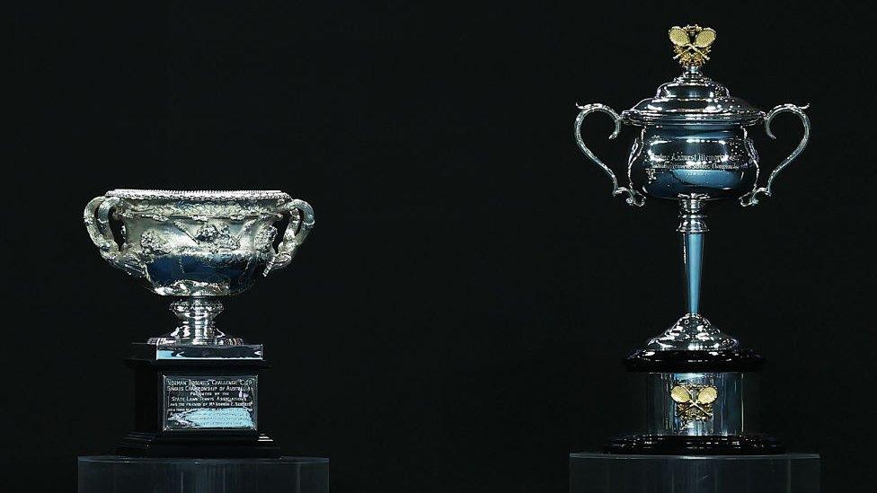 Australian Open men and women's trophies