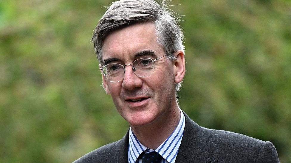 Jacob Rees-Mogg arrives to attend a Cabinet away day at Middleport Pottery in Stoke-on-Trent