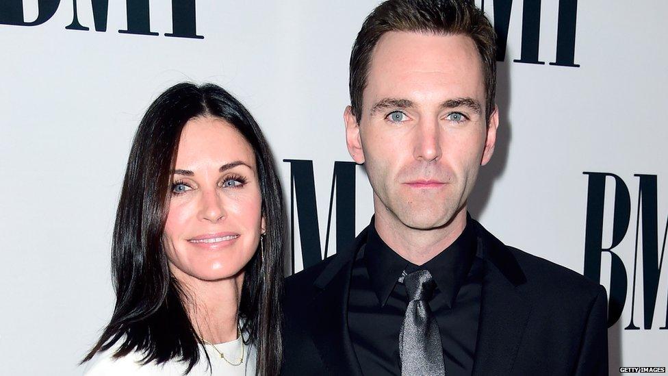 Johnny McDaid with Courteney Cox