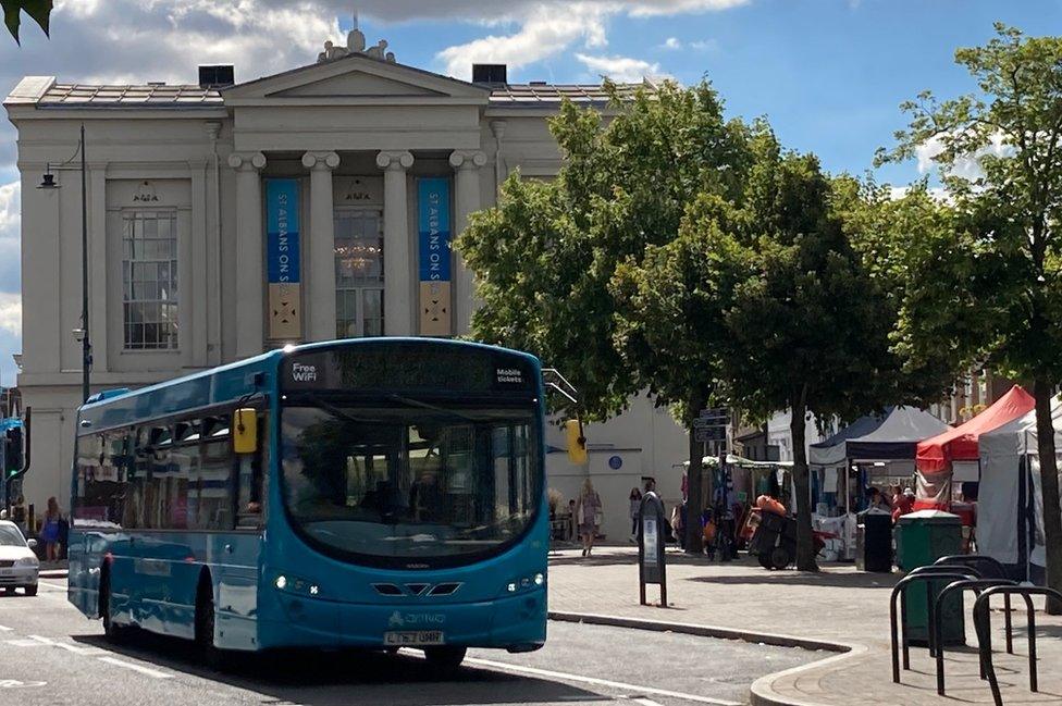 Arriva bus in St Albans city centre