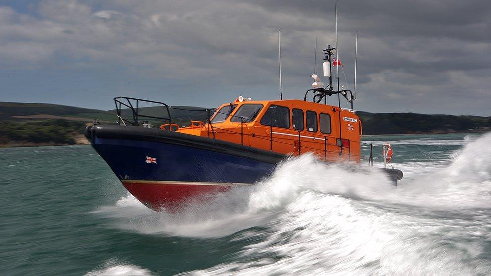 Stock image of an RNLI carriage lifeboat