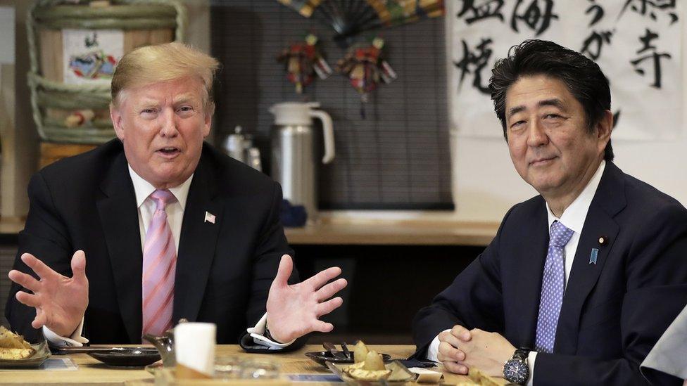 Donald Trump and Shinzo Abe