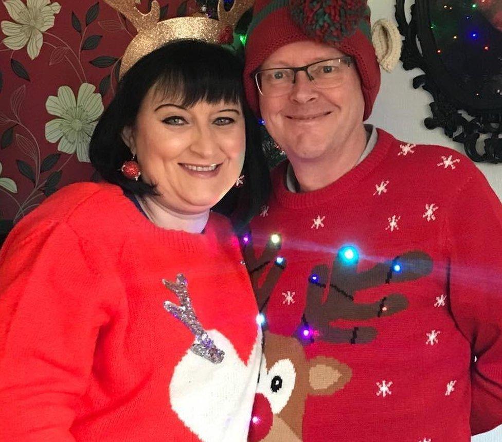 Janet Scott and Simon Mellors at Christmas time