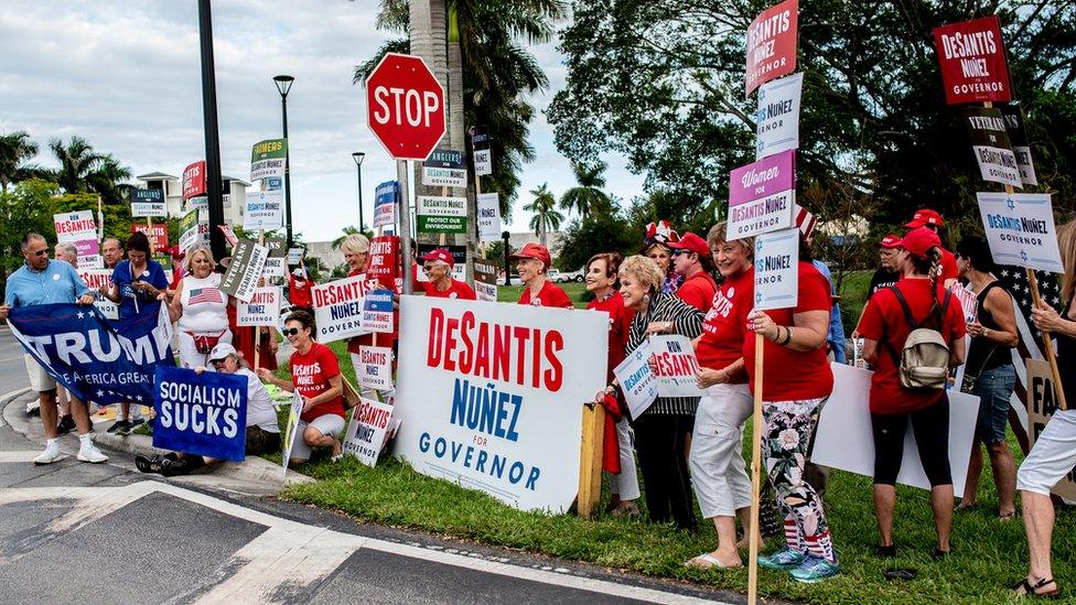 Supporters of Ron DeSantis