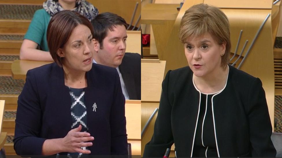 Kezia Dugdale and Nicola sturgeon