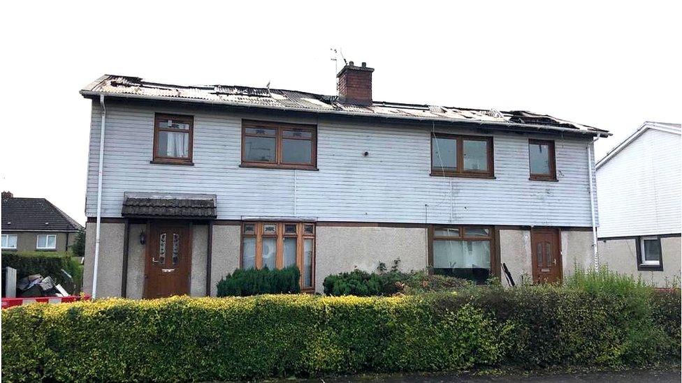 The two houses damaged in the fire