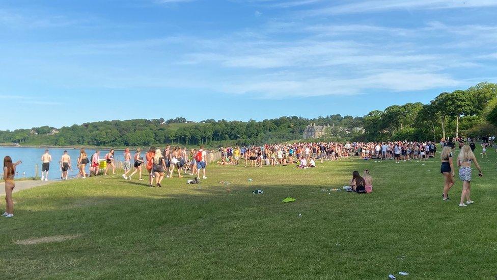 Crowds in Crawfordsburn