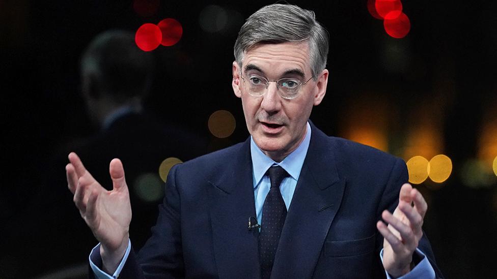 Jacob Rees-Mogg in the studio at GB News