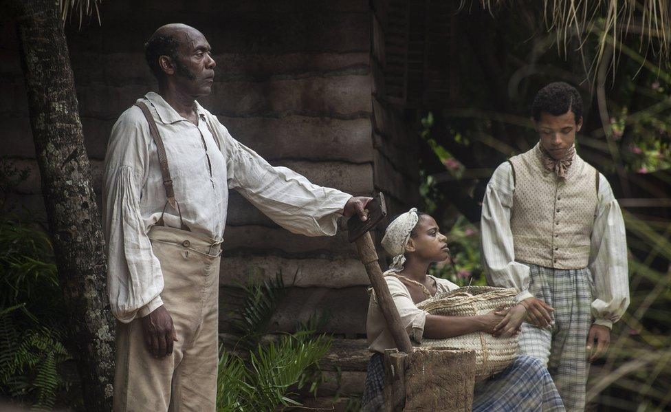 Sir Lenny Henry, Ayesha Antoine and Jordan Bolger in The Long Song