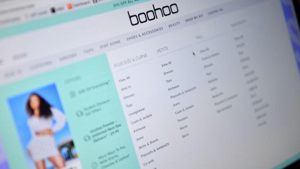 BooHoo website