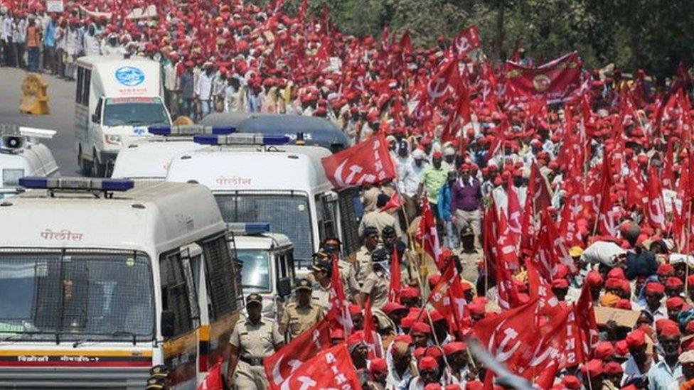 Farmers have walked for six days to reach Mumbai