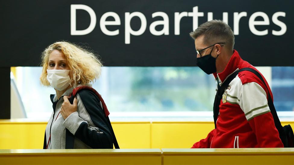 File photo of people at Melbourne Airport on 23 November 2020, in Melbourne, Australia