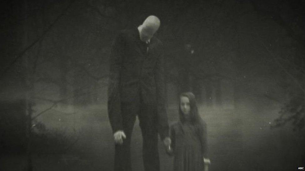 The Slender Man character is often the subject of online horror stories written by teens