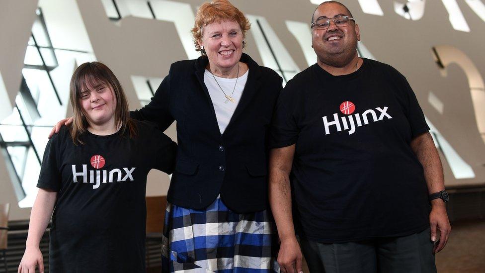 Members of Hijinx Theatre Company