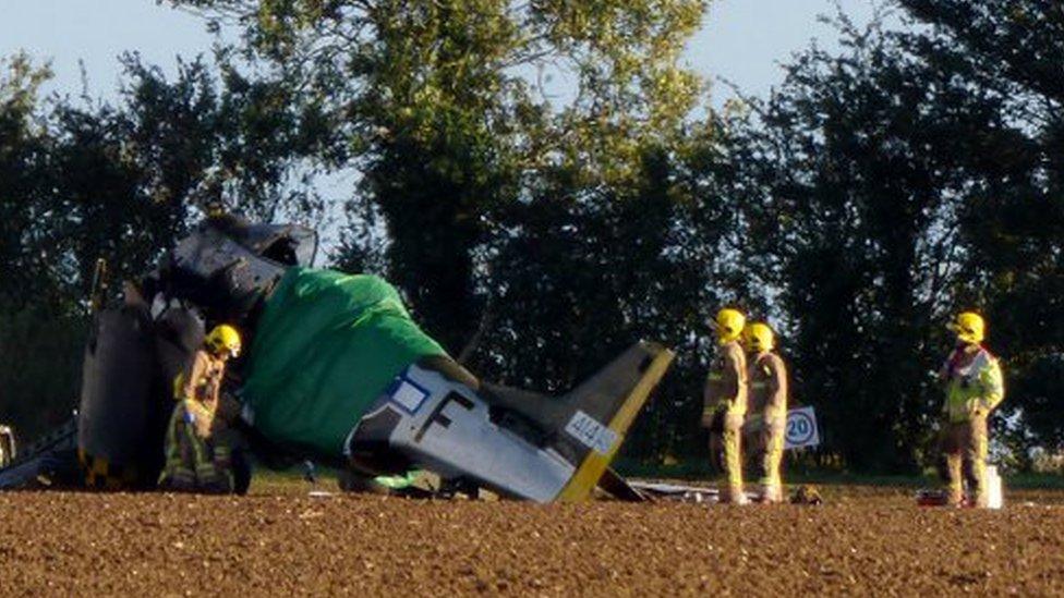 Scene of plane crash