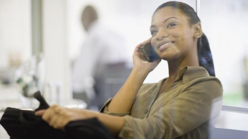 Woman on phone