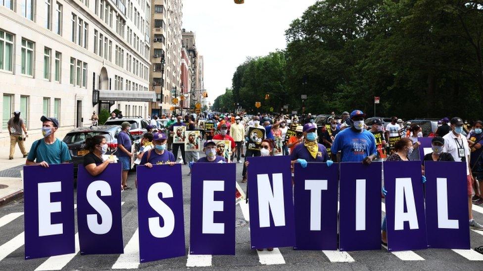 Protesters in New York City held a rally outside Trump Tower