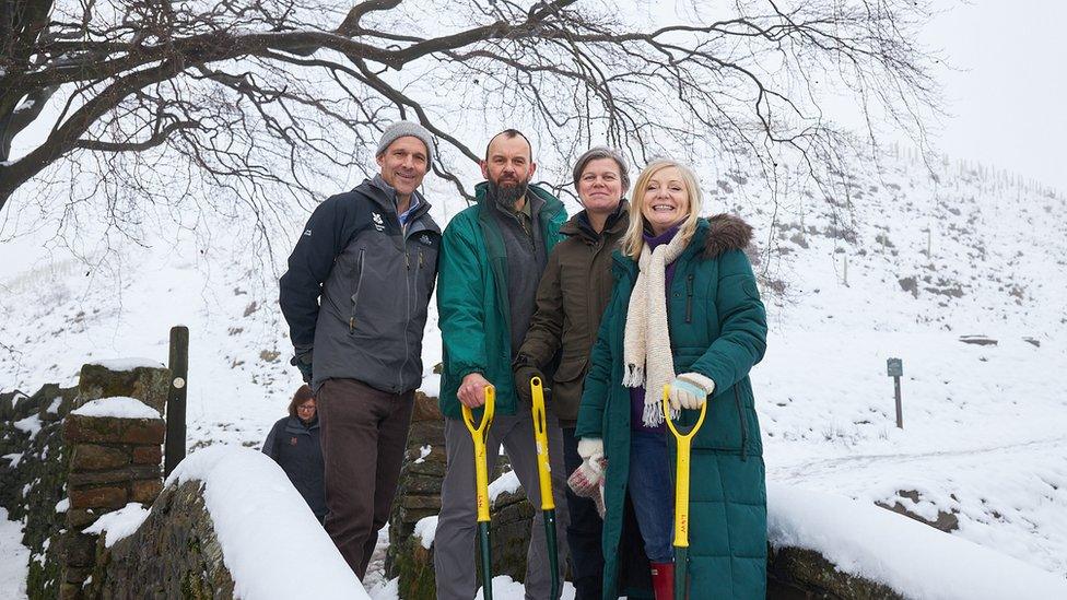 Mayor of West Yorkshire Tracy Brabin with officials supporting the programme