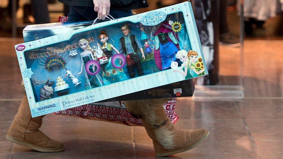 Disney princess box being carried