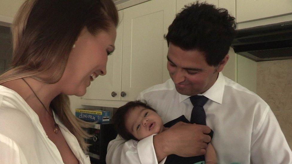 Davina and Waheed with their baby boy