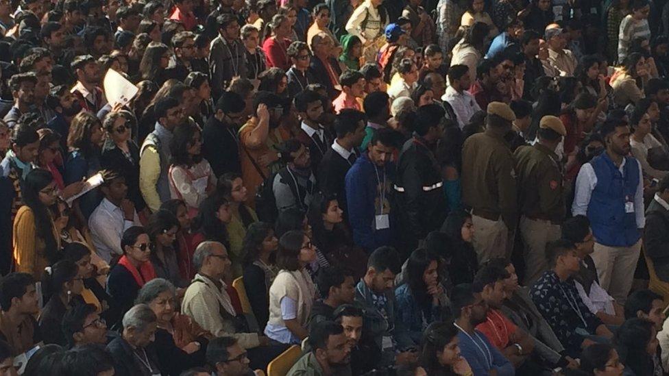 Crowd at book event