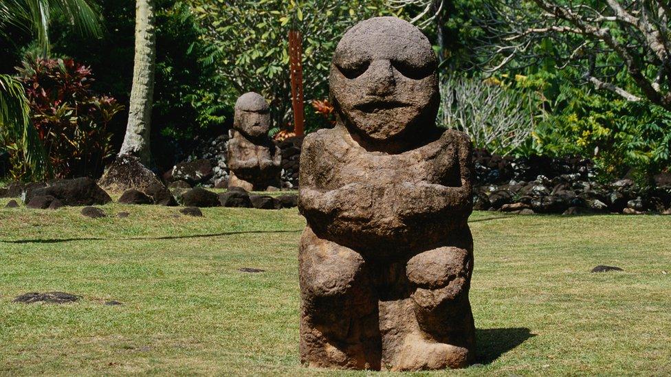 Arahurahu, a marae or ancient temple or meeting place, in Tahiti