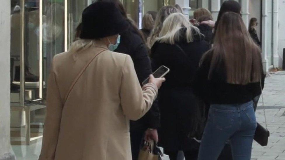 Queue outside Zara in Cardiff