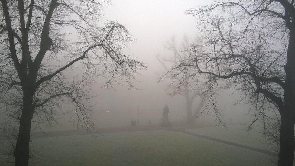 Fog in Clapham, London