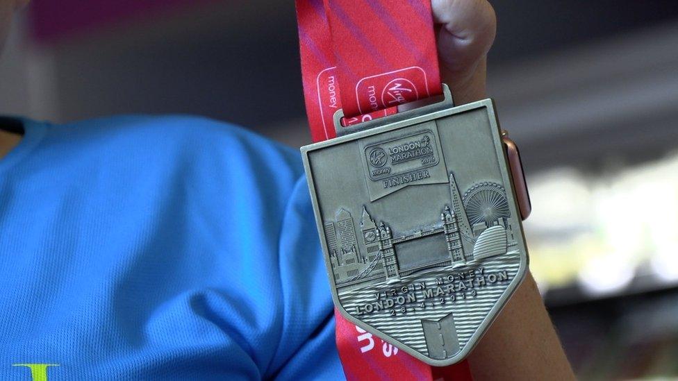 A London Marathon medal