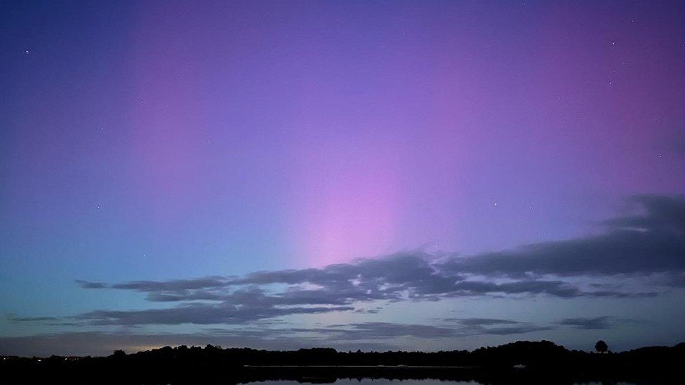 View of the lights from the River Deben