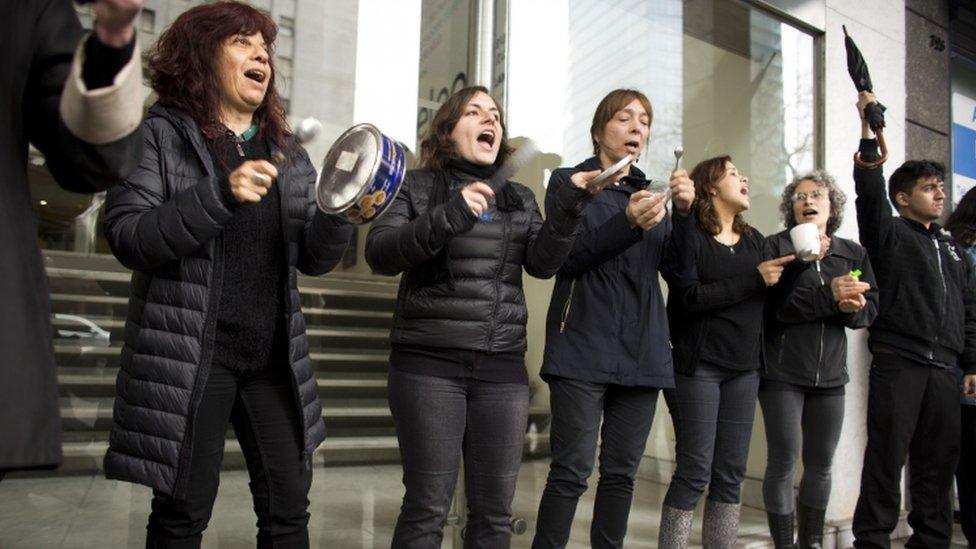 Activists protest in Buenos Aires over the death of an Argentine teenager