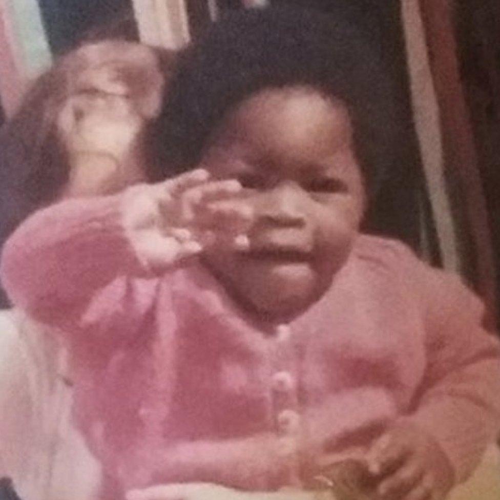 Gina Atinuke Knight as a baby