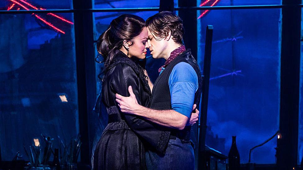 Karen Olivo and Aaron Tveit