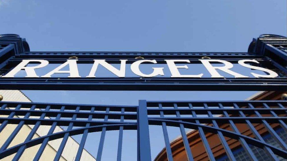 Club sign at Ibrox