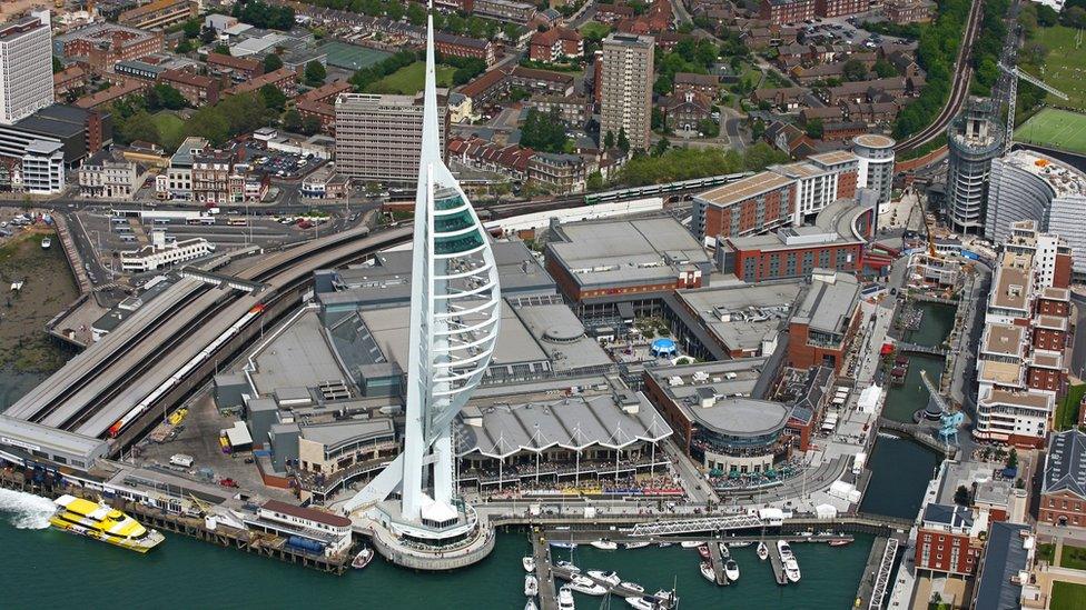 Aerial view of Portsmouth