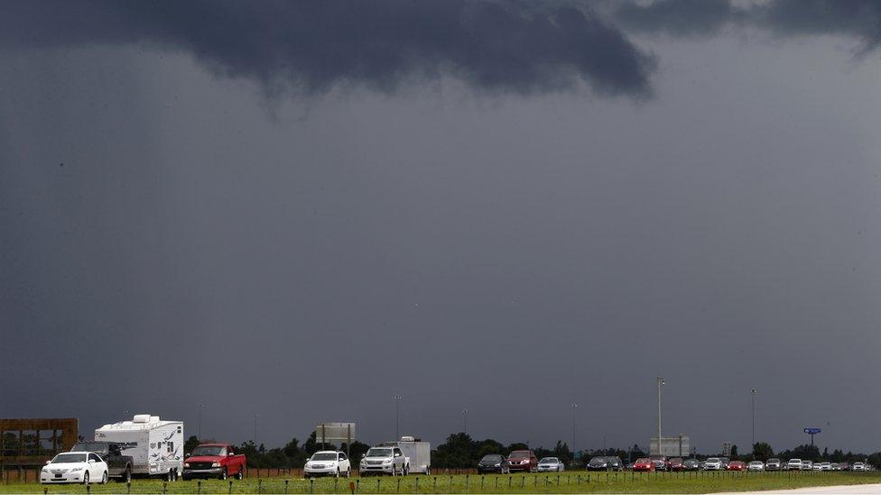 Traffic fleeing Hurricane Irma