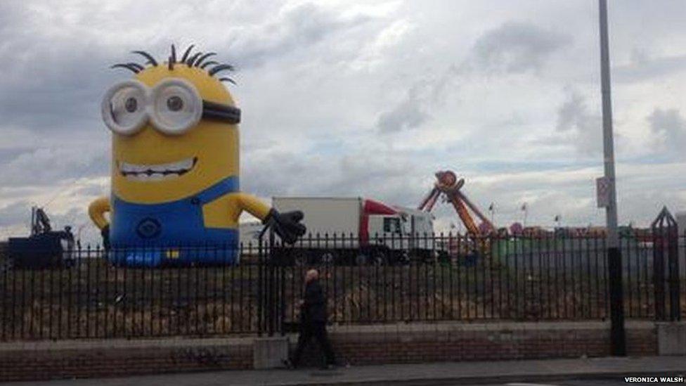 Minion in the fairground