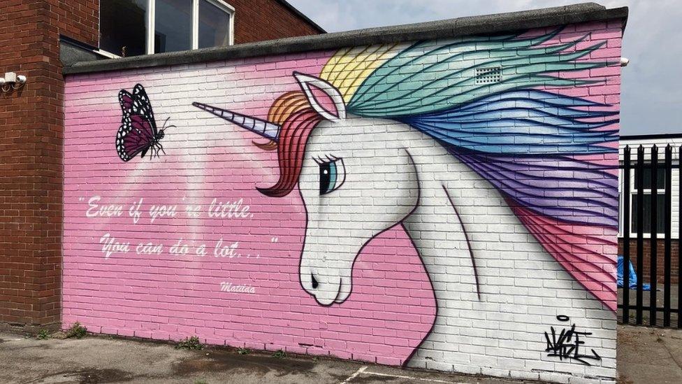 Mural by Manchester artist Akse