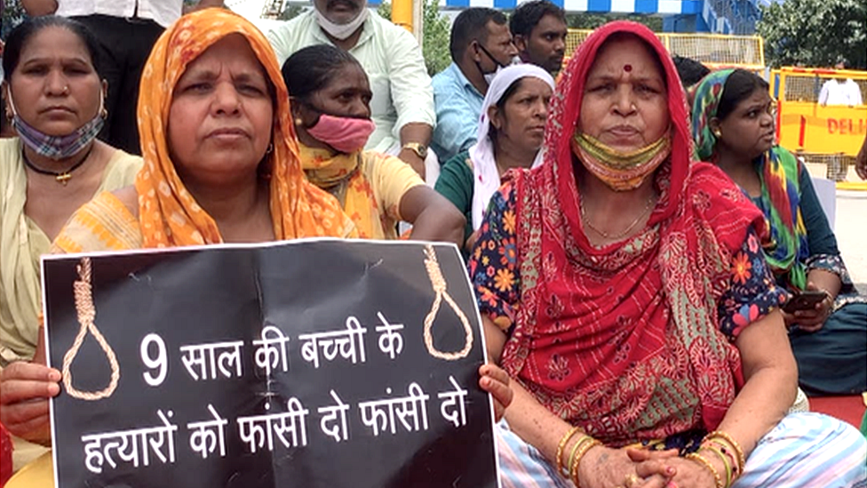 Protests outside the crematorium