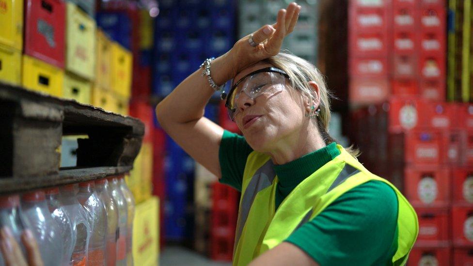 Woman working in a factory