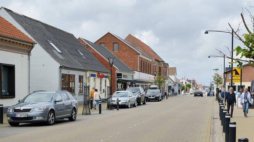 Street in Nørre Nebel, Denmark