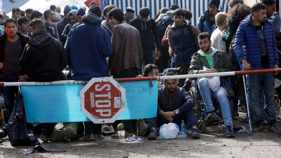 Serbia-Croatia border on 18 October 2015