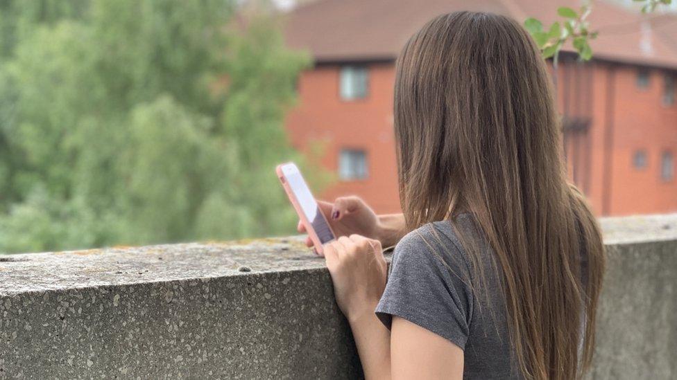 Woman on her phone