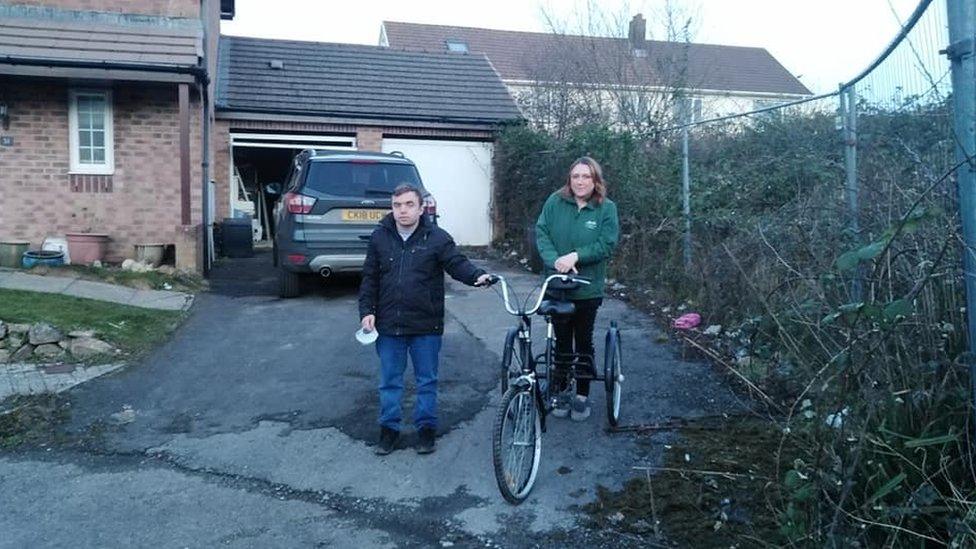 Cal and his new trike