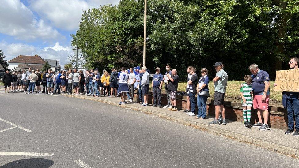 Southend United protest