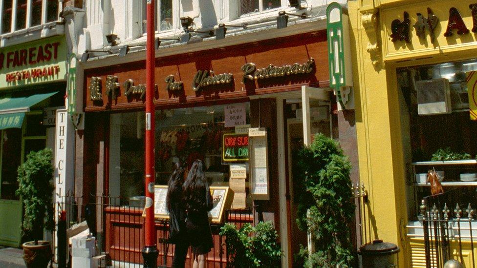 Chinatown, London, is pictured in 2001.